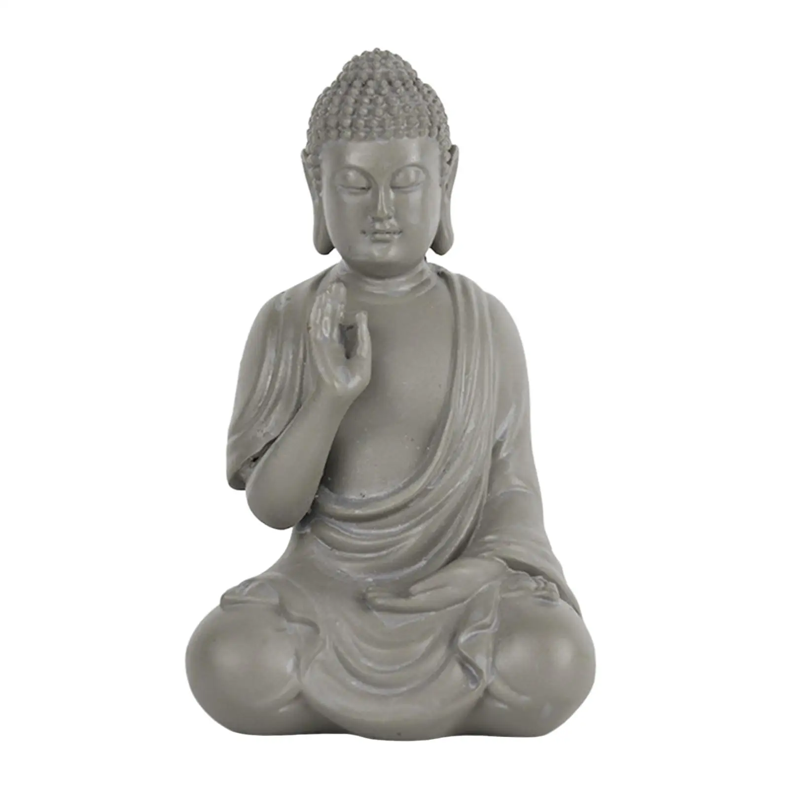 Buddha Resin Statue Meditating Figurines Sculpture Living Room Handcrafted Collectible Sculpture for Office Shop Hotel Lawn Deck