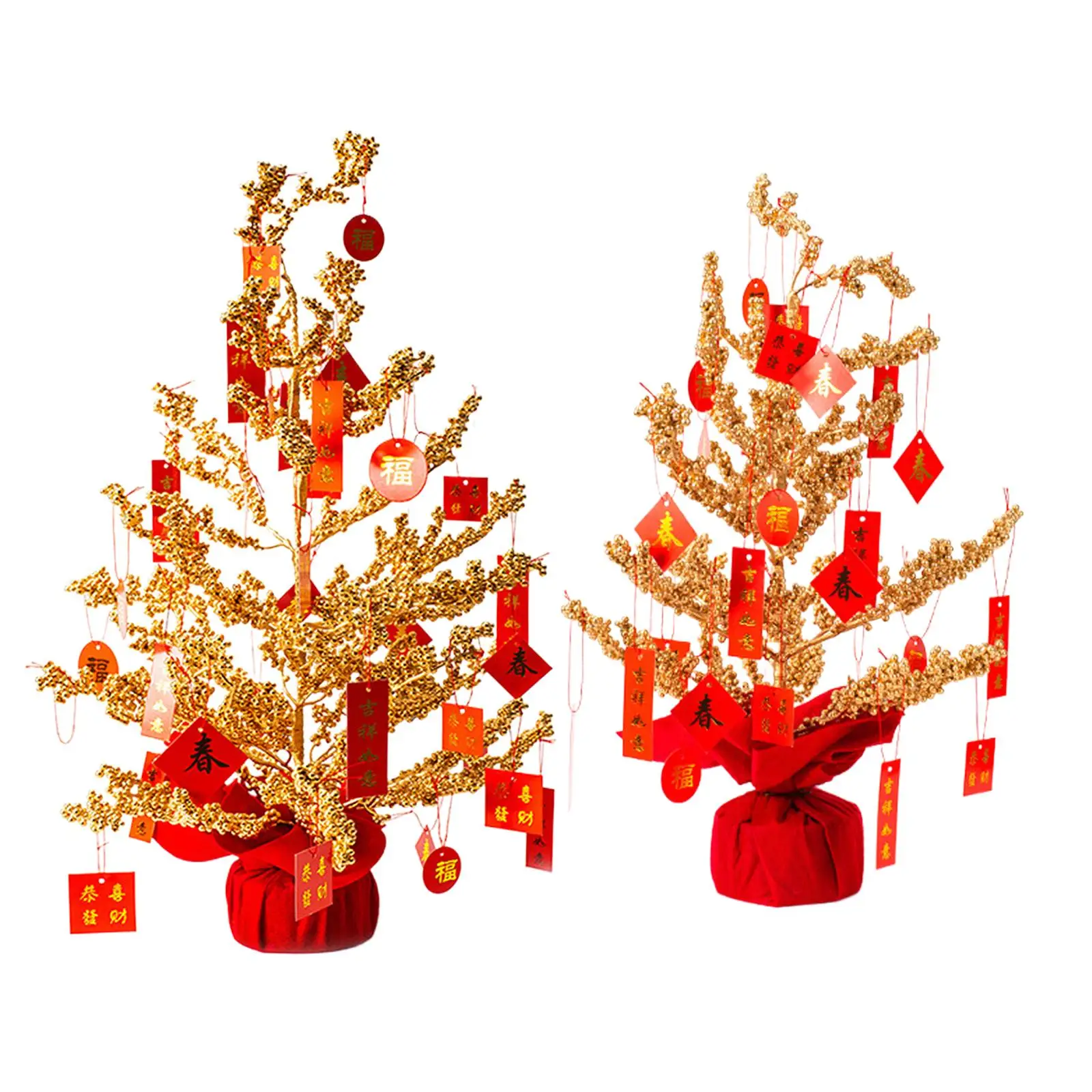 Chinese Lucky Tree Feng Shui Good Luck Bonsai Lucky Tree Lucky Tree Ornament for New Year Spring Festival Decoration