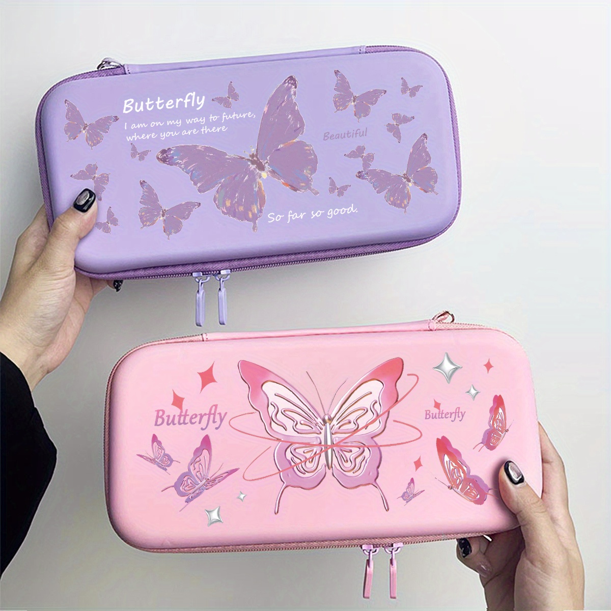 Title 1, Pink Purple Butterfly Nintendo Switch Portable ...