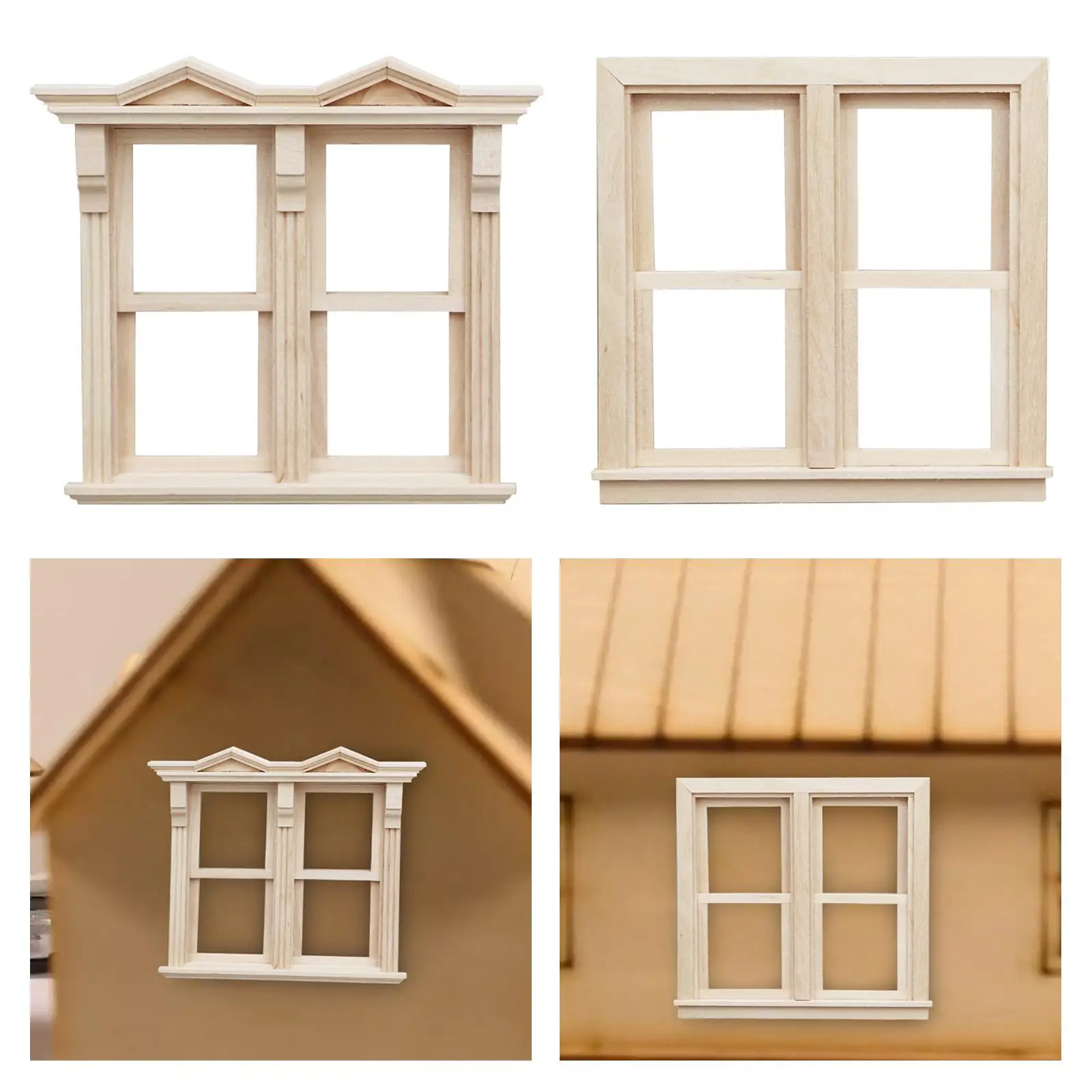 1:12 Scale Miniature Dollhouse Window Ornament for Living Room Study