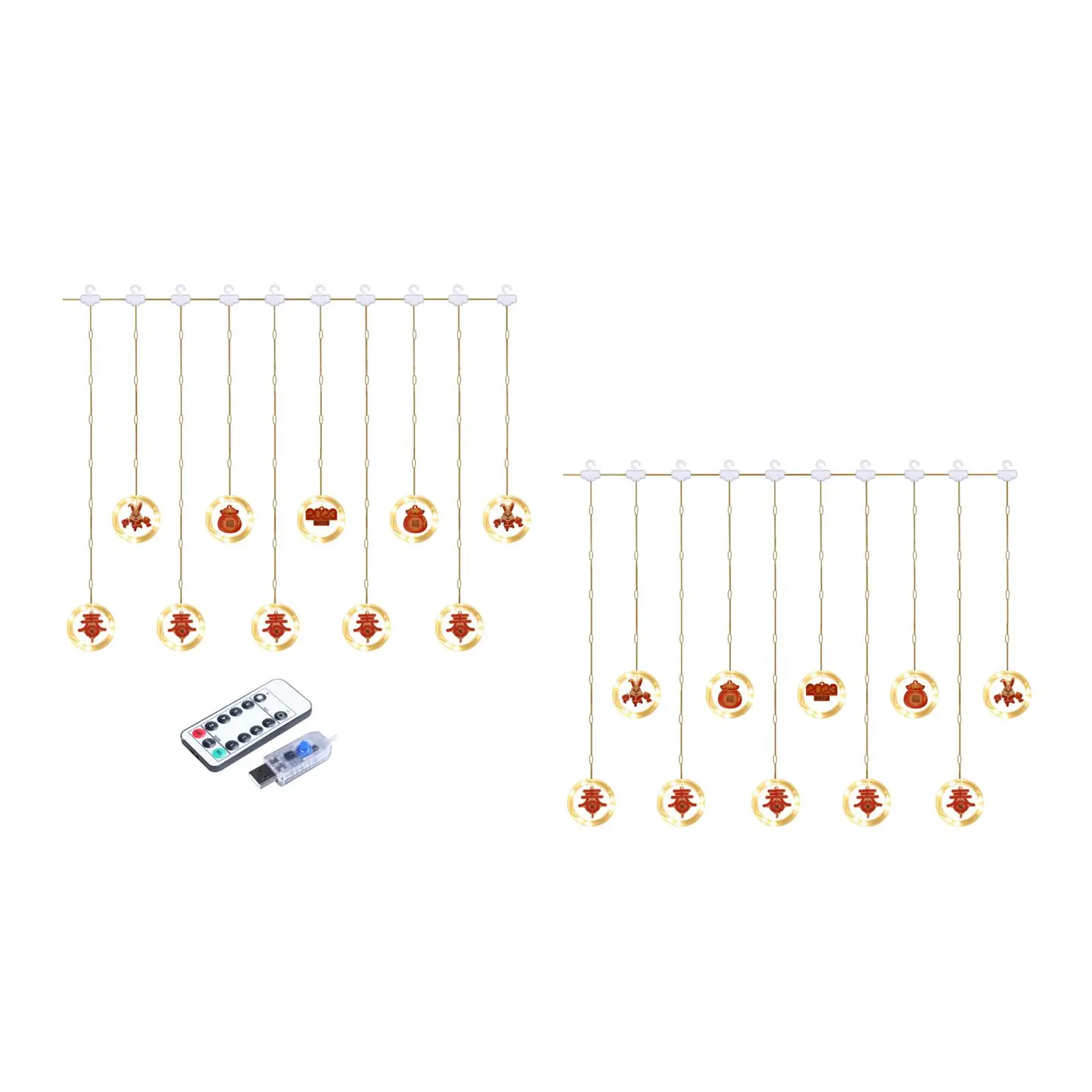 Chinese New Year Icicle Light Outdoor Indoor Ornament for Porch House Party