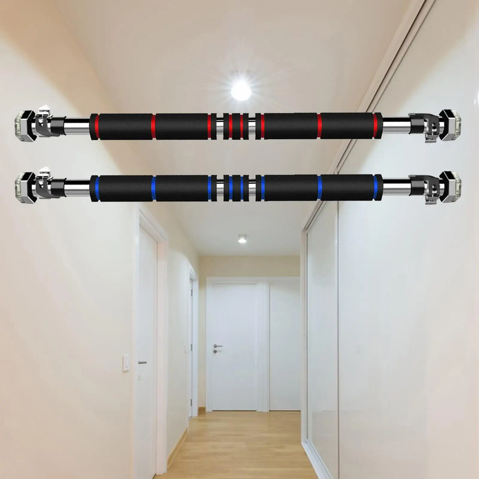 Pull up Bar Telescopic Door Horizontal Bar with   Lock Doorway Chin up Bar