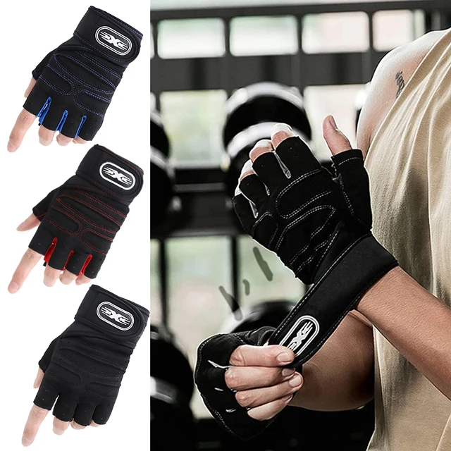 KoKossi-guantes de gimnasio para hombre y mujer, manoplas de Fitness para  levantamiento de pesas, entrenamiento de culturismo, ejercicio deportivo,  M/L/XL Fivean Guantes deportivos