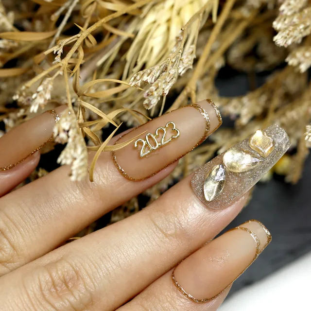 LV NAIL ART STICKER - GOLD HOLOGRAPHIC – Glam By AJ
