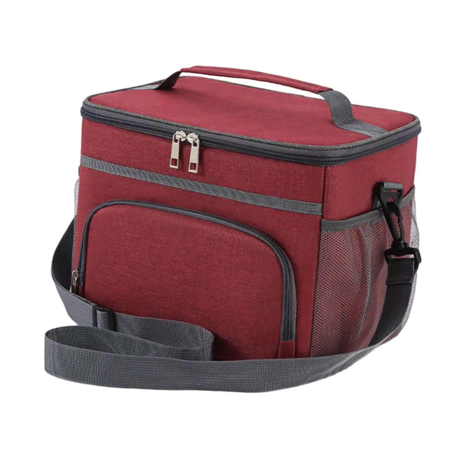 Portable Lunchbox with Adjustable Shoulder Strap Front Pocket Tote Handbag for Work Adults Women Men Hiking Picnic