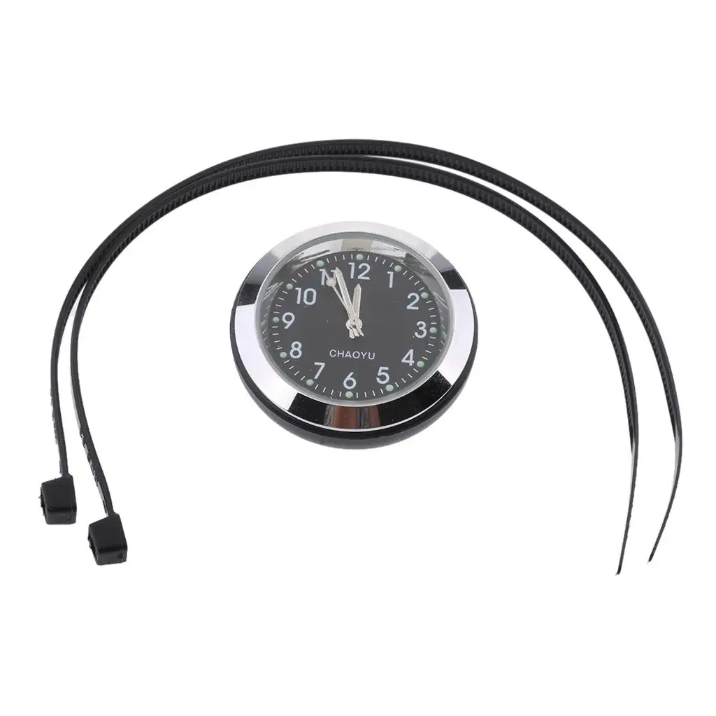 Waterproof 1.4`` Chrome Motorcycle Handlebar Mount Clock Watch