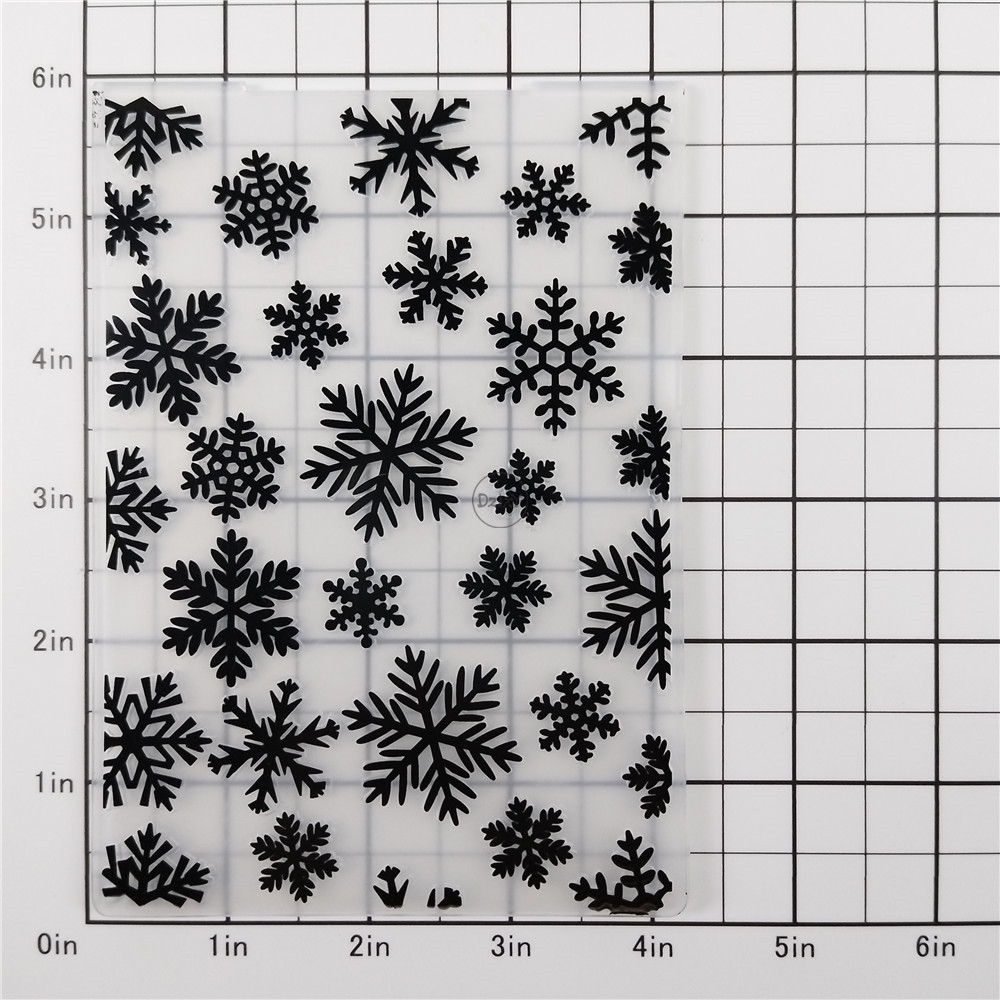 Description Picture 3 of item2023 NEW Snowflakes Backdrop Embossing Folders for Scrapbooking Paper Album Cards Making Supplies 3D Plastic Stencils Crafts