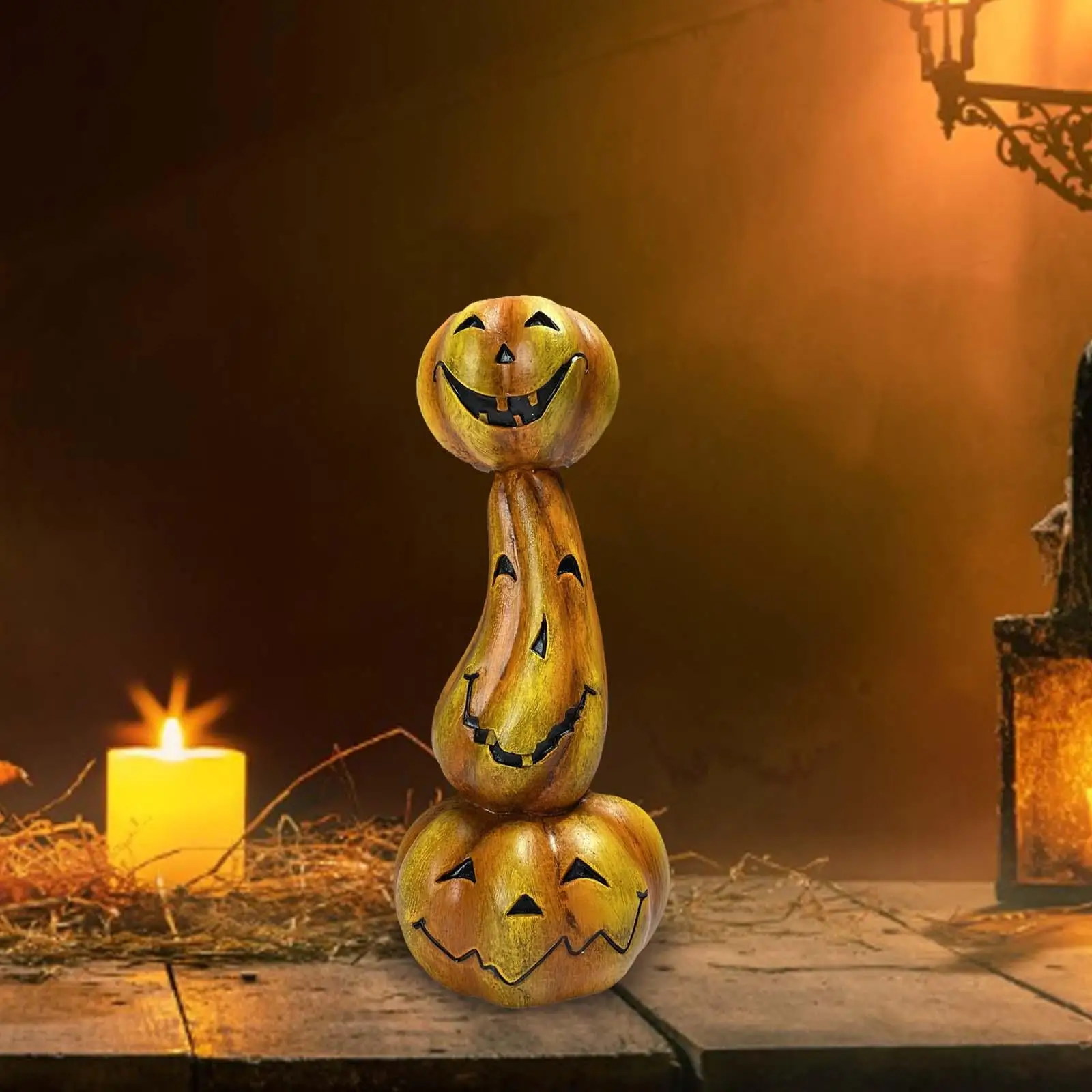 Pumpkin Candlestick Holder Halloween Ornaments Candle Holder