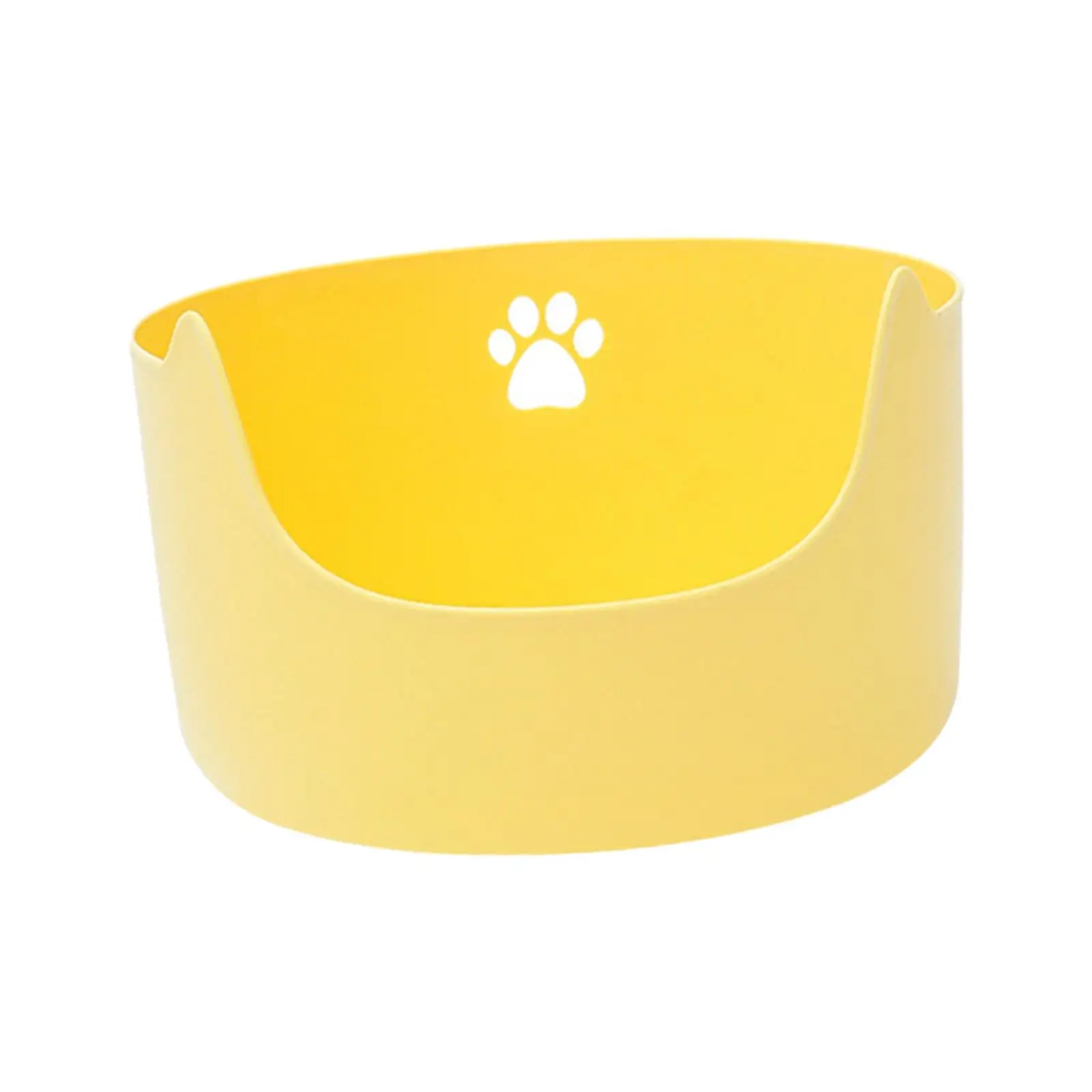 Open Cats Litter Tray with High Sides Anti Splashing Easy to Clean Durable Cats Litter Pan Cat Toilet Sand Box Lowered Front