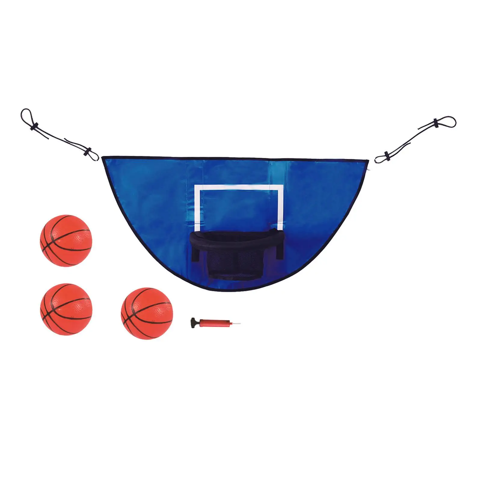 Mini Trampoline Basketball Hoop with Ball, Pump Goal Game Waterproof Materials Breakaway Rim for Safety Dunking Basketball Frame