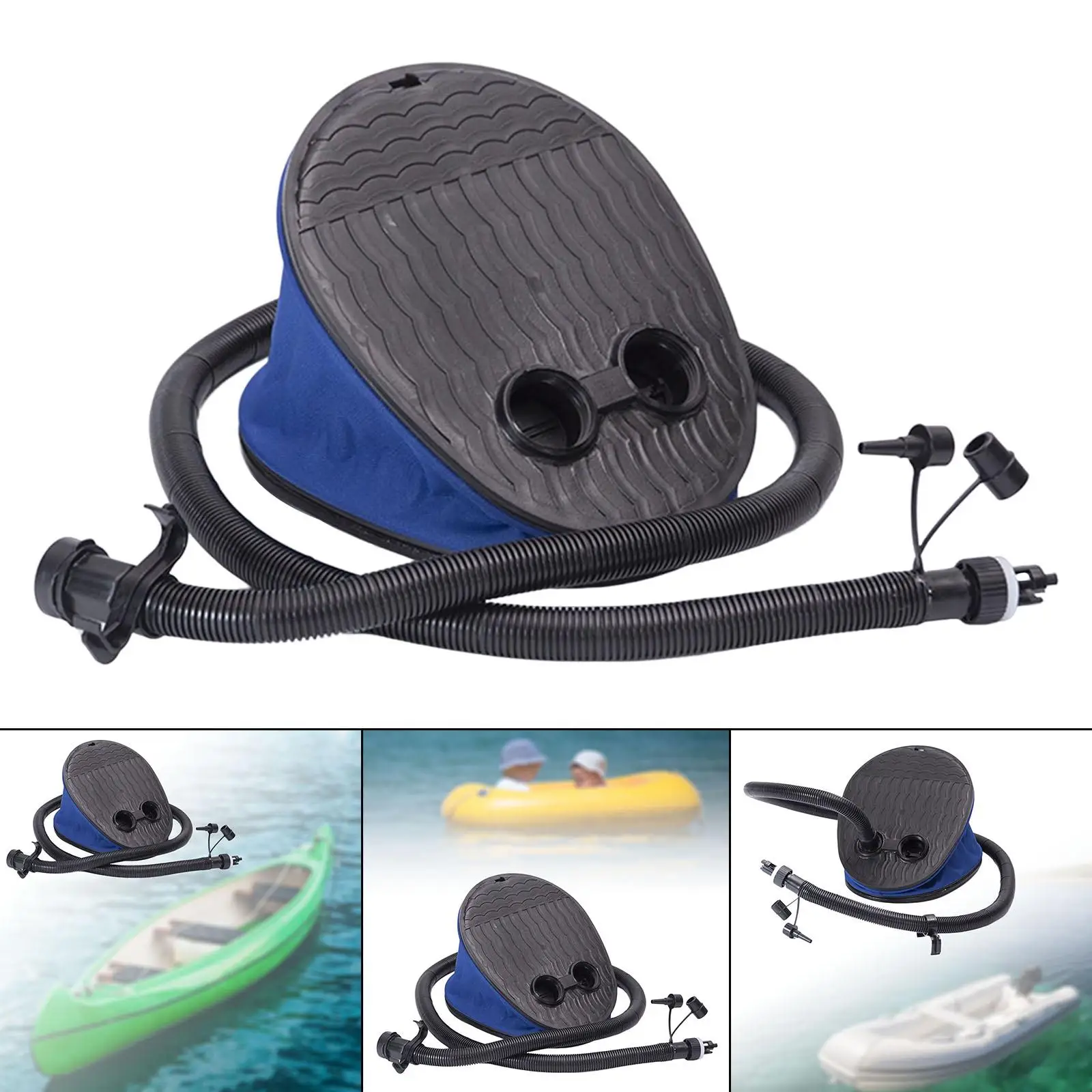 Bellows Air Pump W/ Hose Lightweight Foot Pump for Beach Inflatable Boat Toy