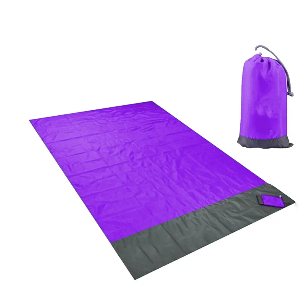 Light 2m Picnic Blanket Outdoor Nylon Beach Mat 140 X 200cm Sheet