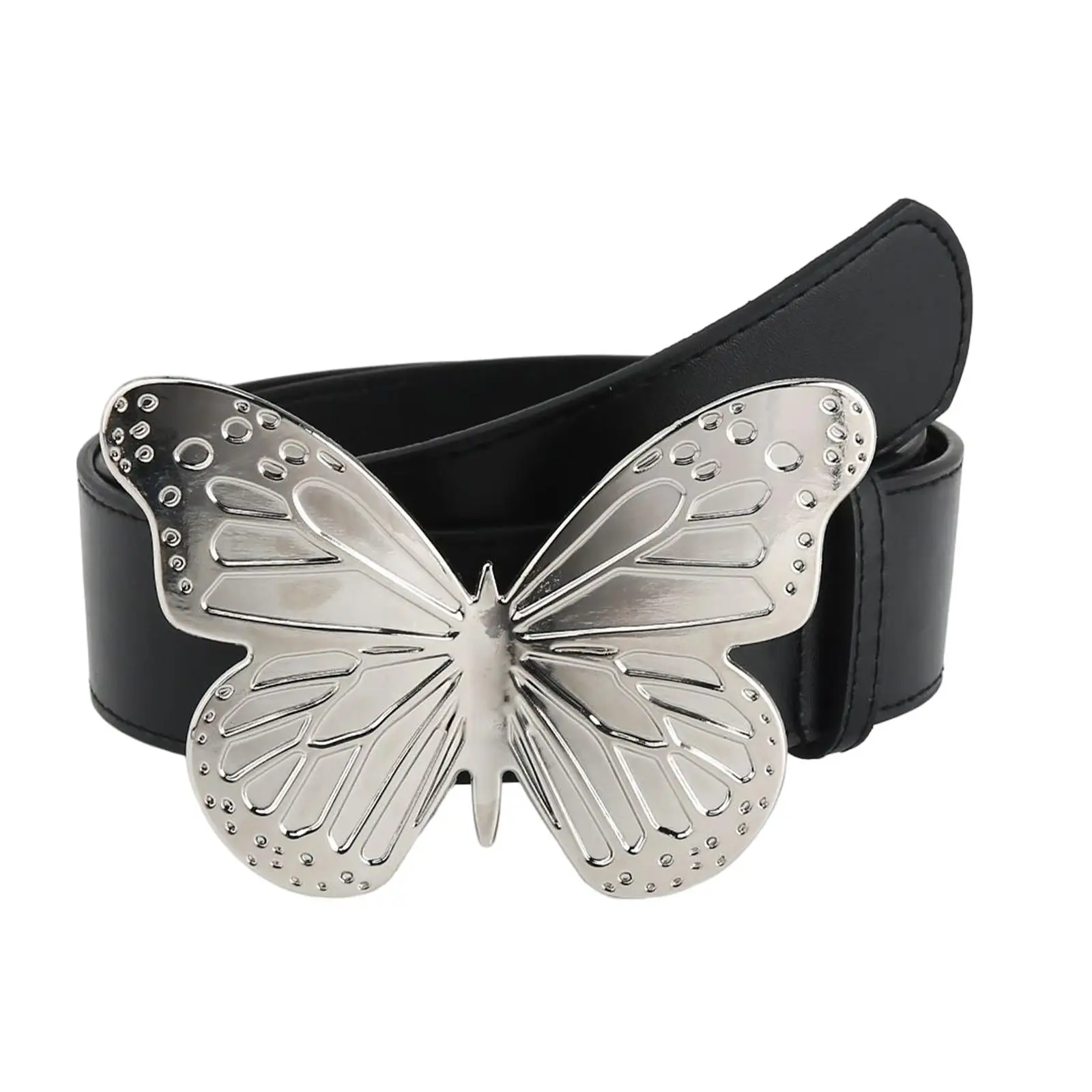 PU Leather Women Belts with Butterfly Buckle Ladies Waist Belt for Ladies