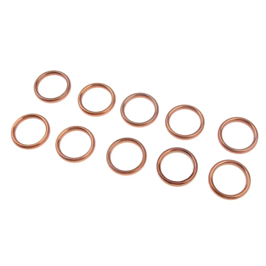 10x Exhaust Muffler Pipe Gasket Motorcycle Exhaust Gasket for