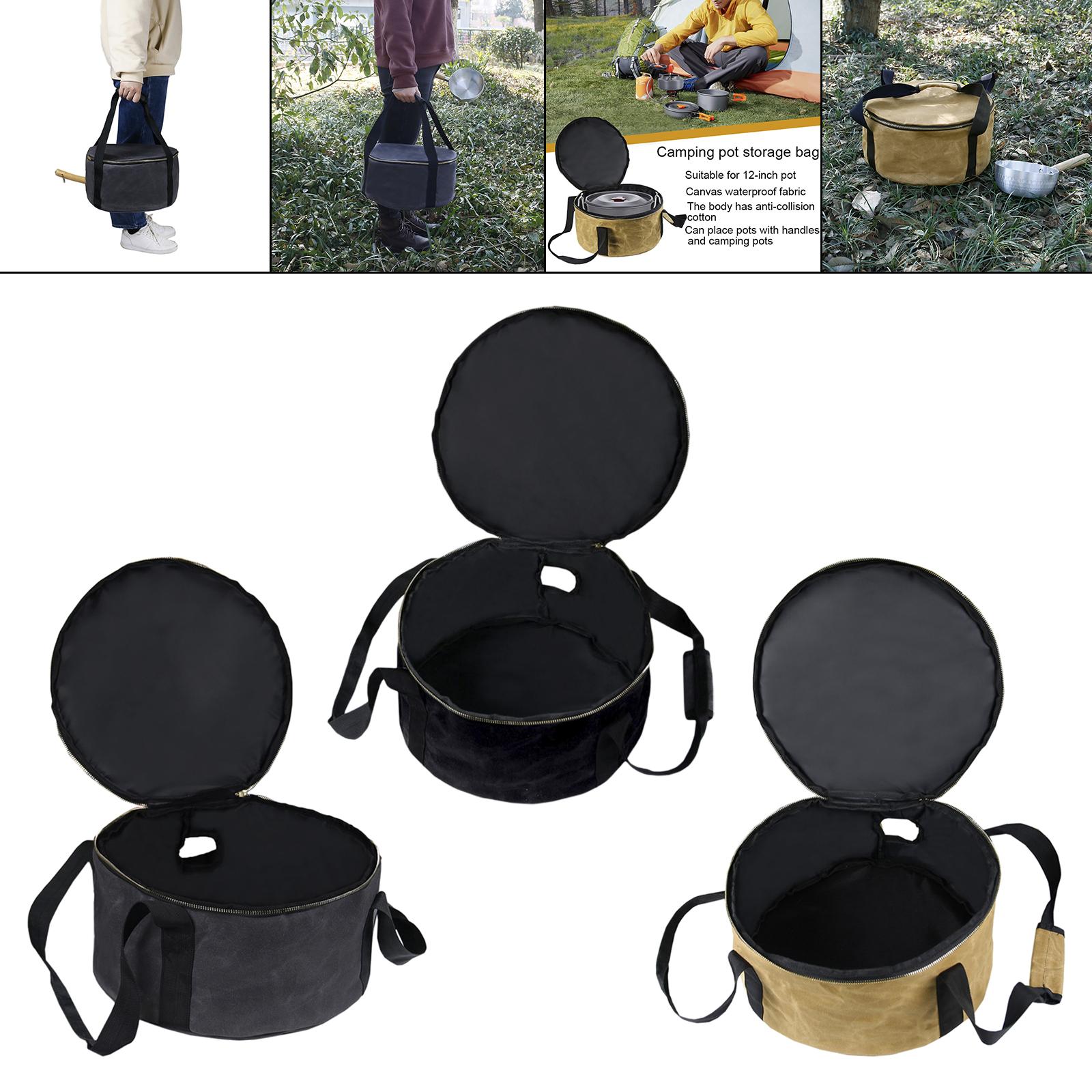 12inch Dutch Oven Storage Bag Portable Organizer Cooking Utensils Cookware Picnic BBQ Tools Large Capacity for Hiking Camping