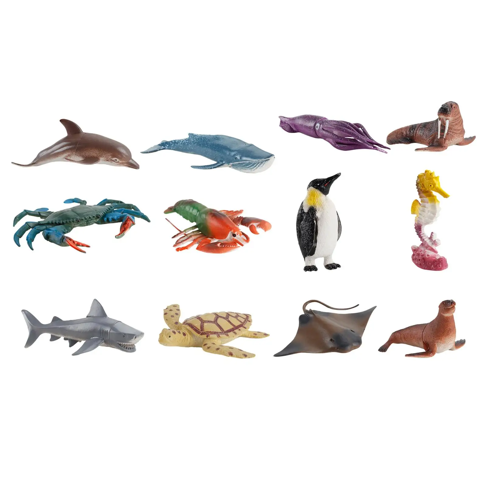 Ocean Sea Animal Figures Model Bath Toy Set Sea Creatures Toy 