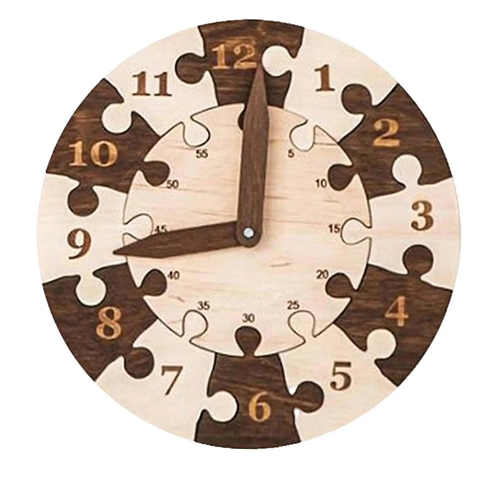 Montessori Wooden Clock Toys Kindergartner Learning Activities Learn How to Tell Time Teaching Clock for Baby Children Classroom