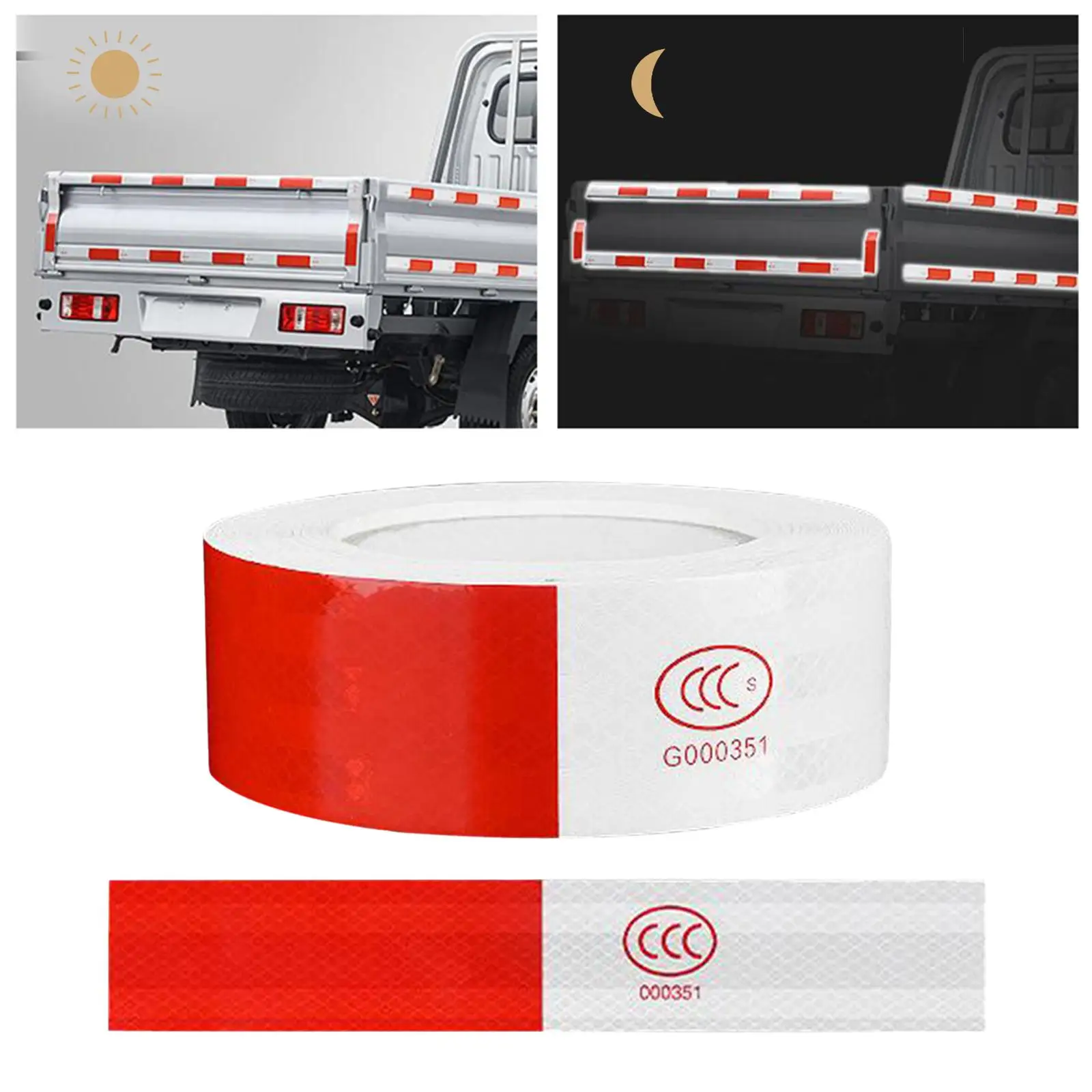 5cm*2800cm Car Reflective Tape Safety Warning Car Decoration Sticker Reflector Protective Tape Film Auto Motorcycle Sticker