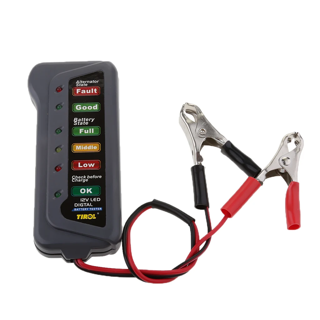 12V Car Motorcycle Battery Load Tester Meter Analyzer LED Display safe and easy operation light weight
