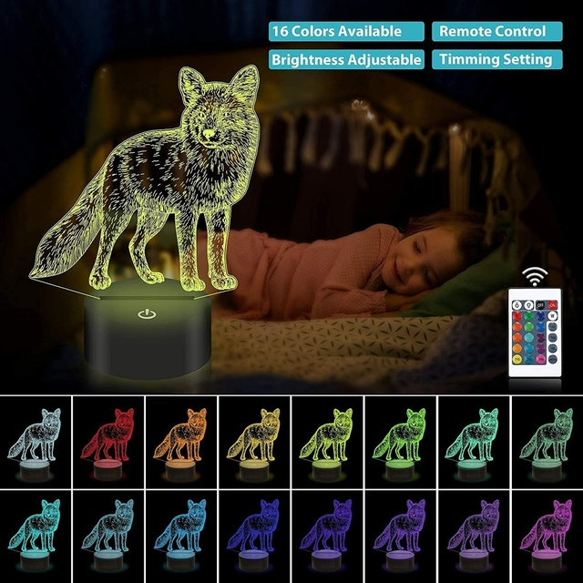 Veilleuse LED en Silicone avec Capteur Tactile et Télécommande, Minuterie  Rechargeable par USB, Lampe en Forme d'Animal, Ours, Chien, Renard, Cadeau  pour Enfant et Bébé, 9 Couleurs - AliExpress