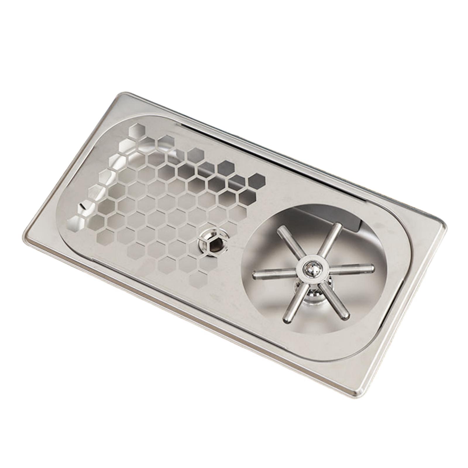 Stainless Steel Glass Rinser Efficient Cleaning Baby Bottle Washer Coffee Cup Cleaner for Home Dining Room Bar Cafe Restaurant