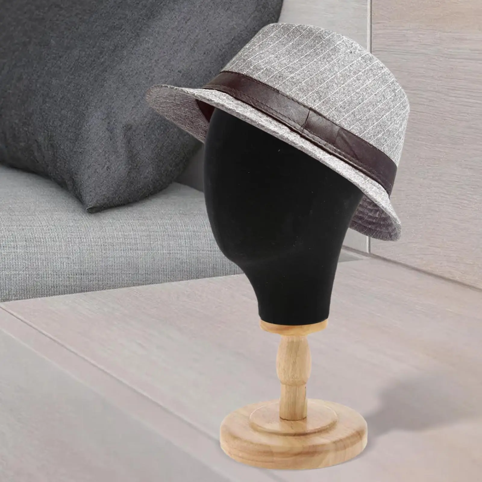 Premium Canvas Cork Block Mannequin Manikin Head Wig Hat Making Display Stand