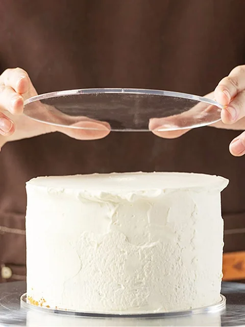 4 Base Per Torta In Acrilico - 15cm E 20cm | Riutilizzabili, Trasparenti E Antiaderenti | Spessore 2mm