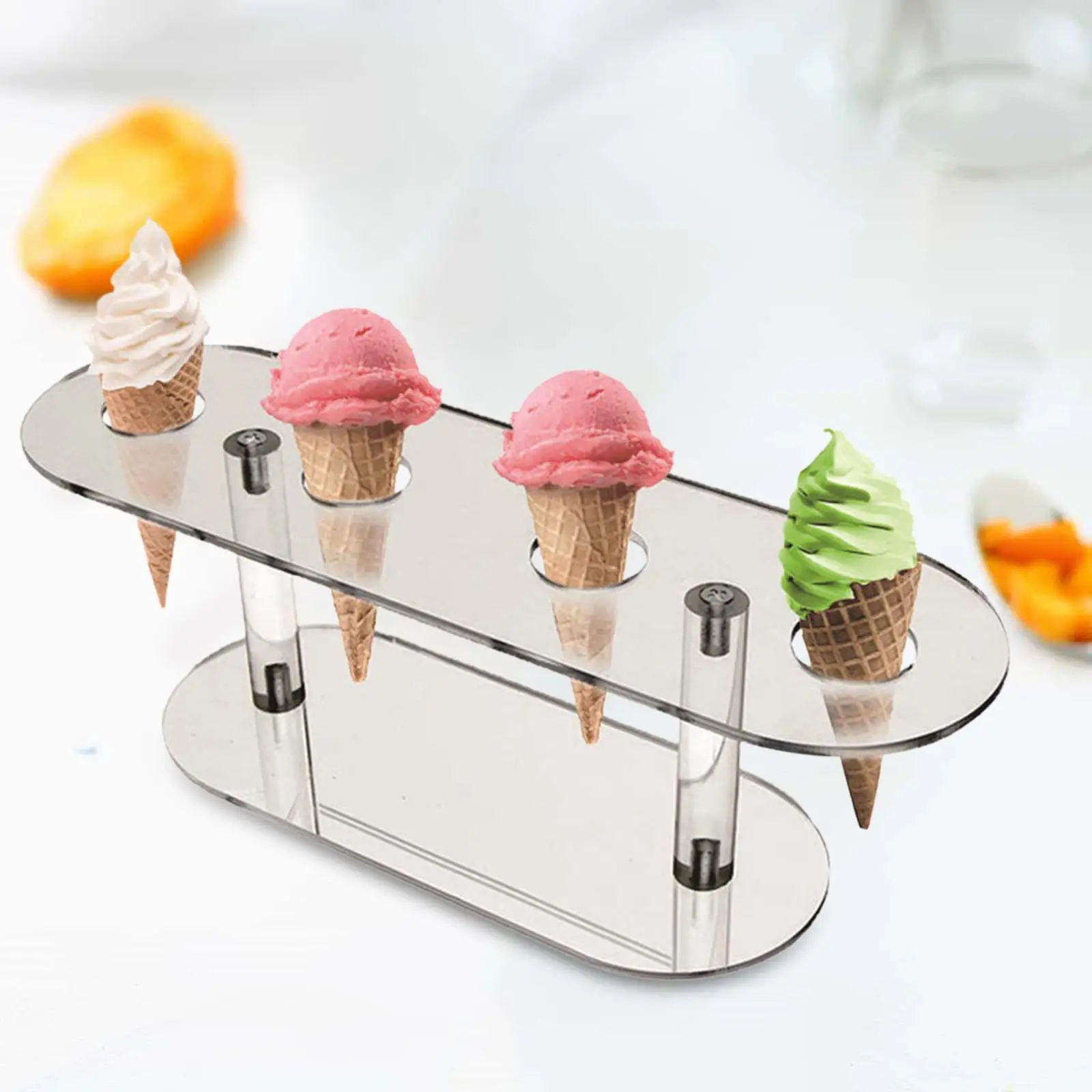 Ice Cream Cone Holder Baking Rack sushi roll Rack with Base Acrylic for Wedding Party Christmas bridal Shower