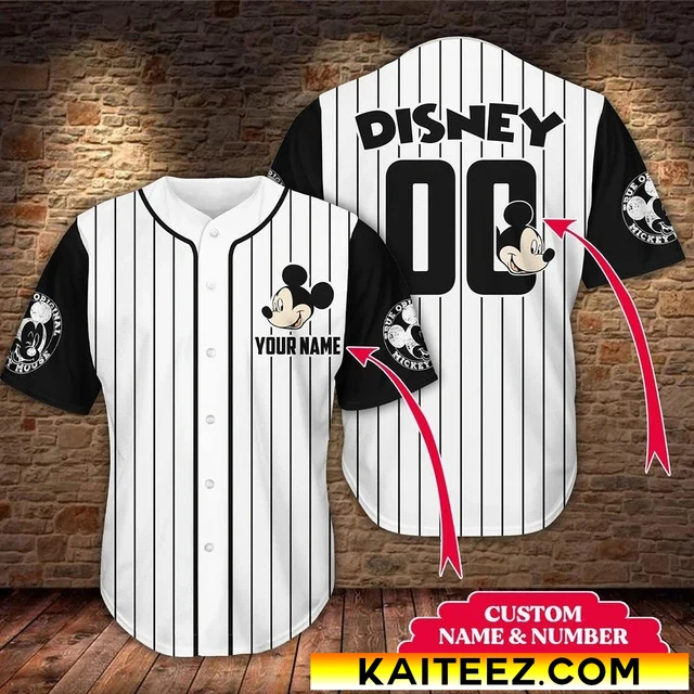 Custom Name And Number Atlanta Braves X Disney Mickey Baseball Jersey Plus  Size Trending