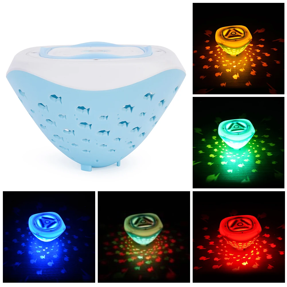 colour changing solar garden lights LED Floating Pool Light Romantic 6 Modes Floating Lamp Kids Toy Fish Pattern Color Changing Waterproof Bathtub Pond Decor Light underwater boat lights