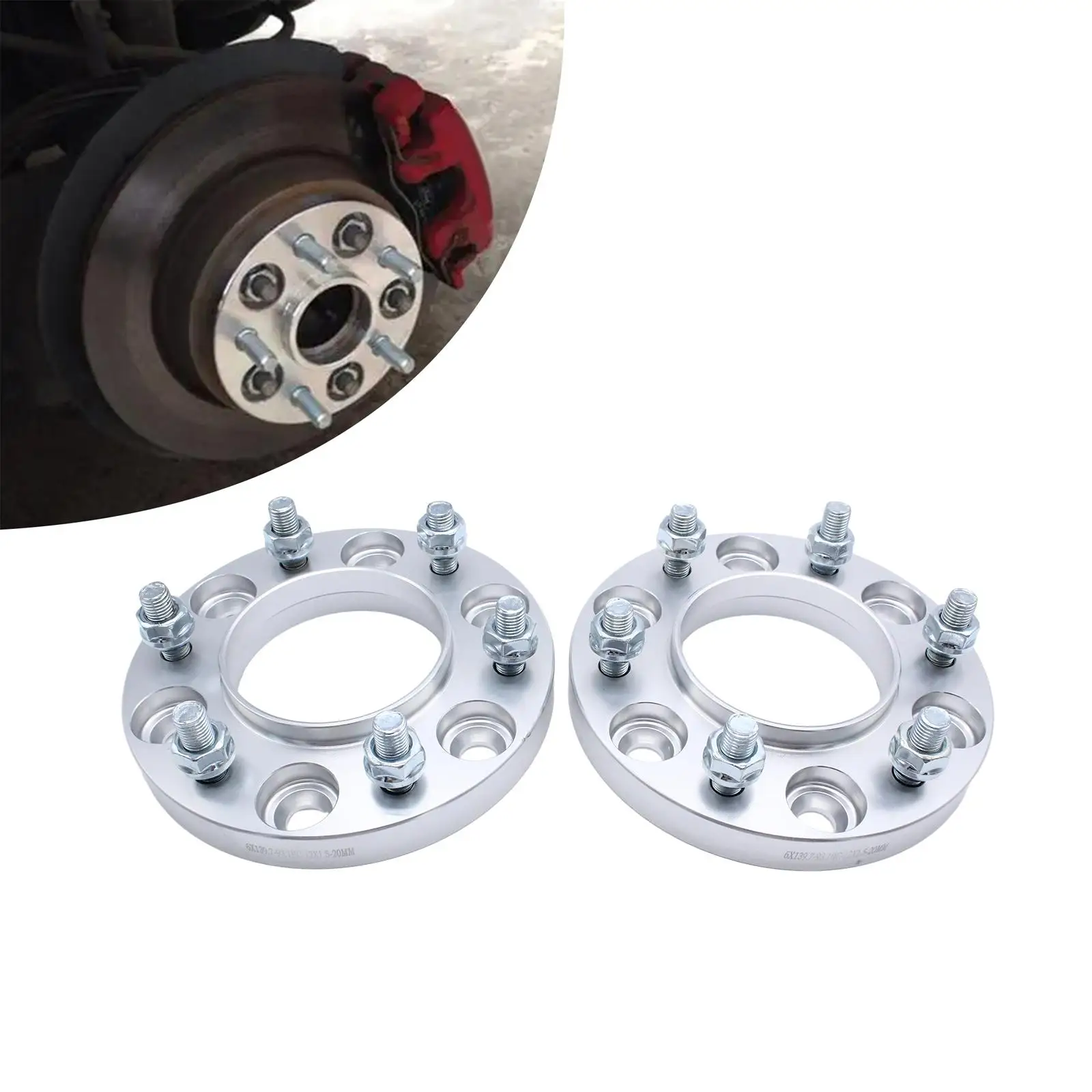 2Pcs Wheel Spacers Metal Sturdy with Bolts for Ranger Stable Performance Easily Install Automotive Accessories Replacement