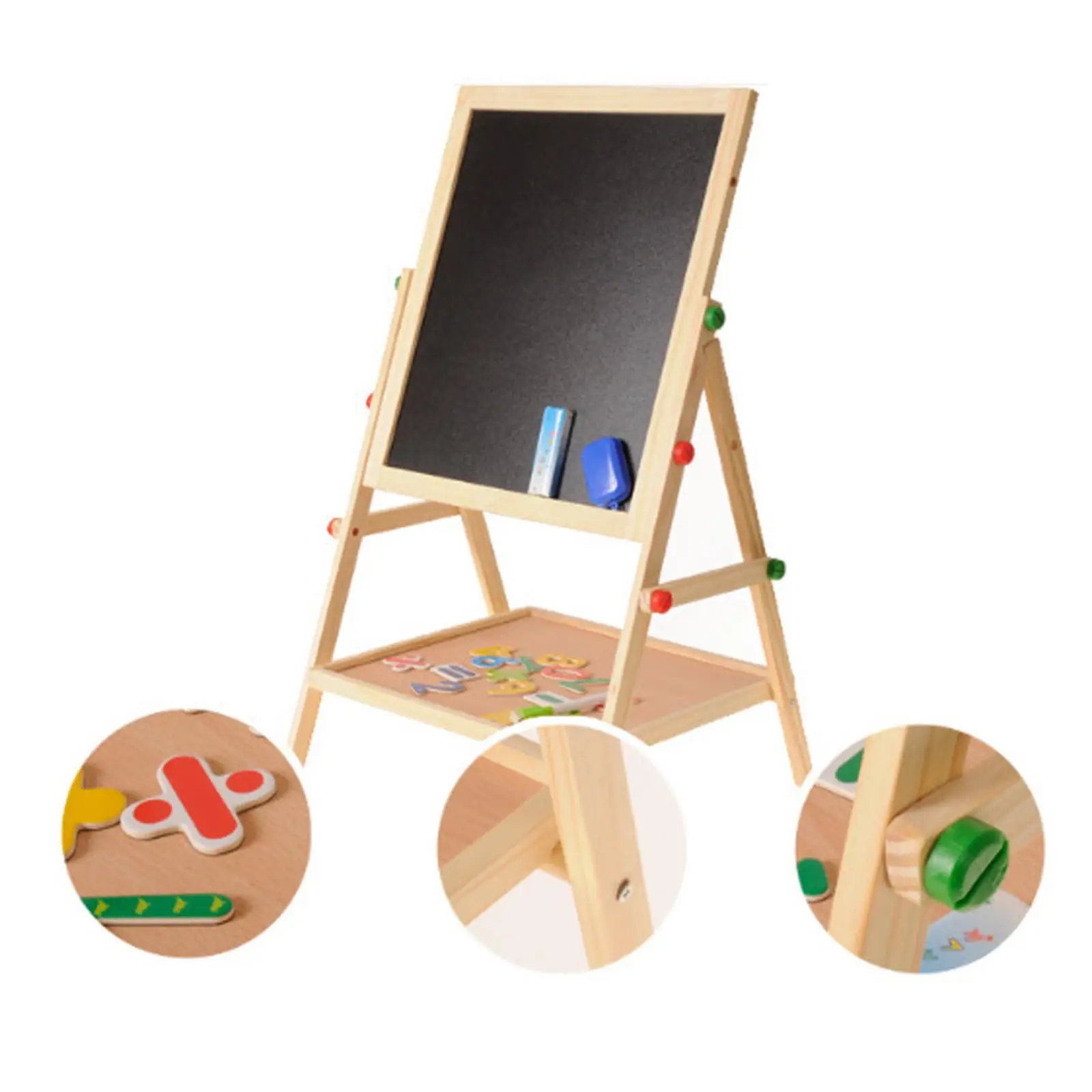 Kids Easel height Chalkboard Standing Drawing Easel Board erase Board Double Sided Drawing Easel for indoor