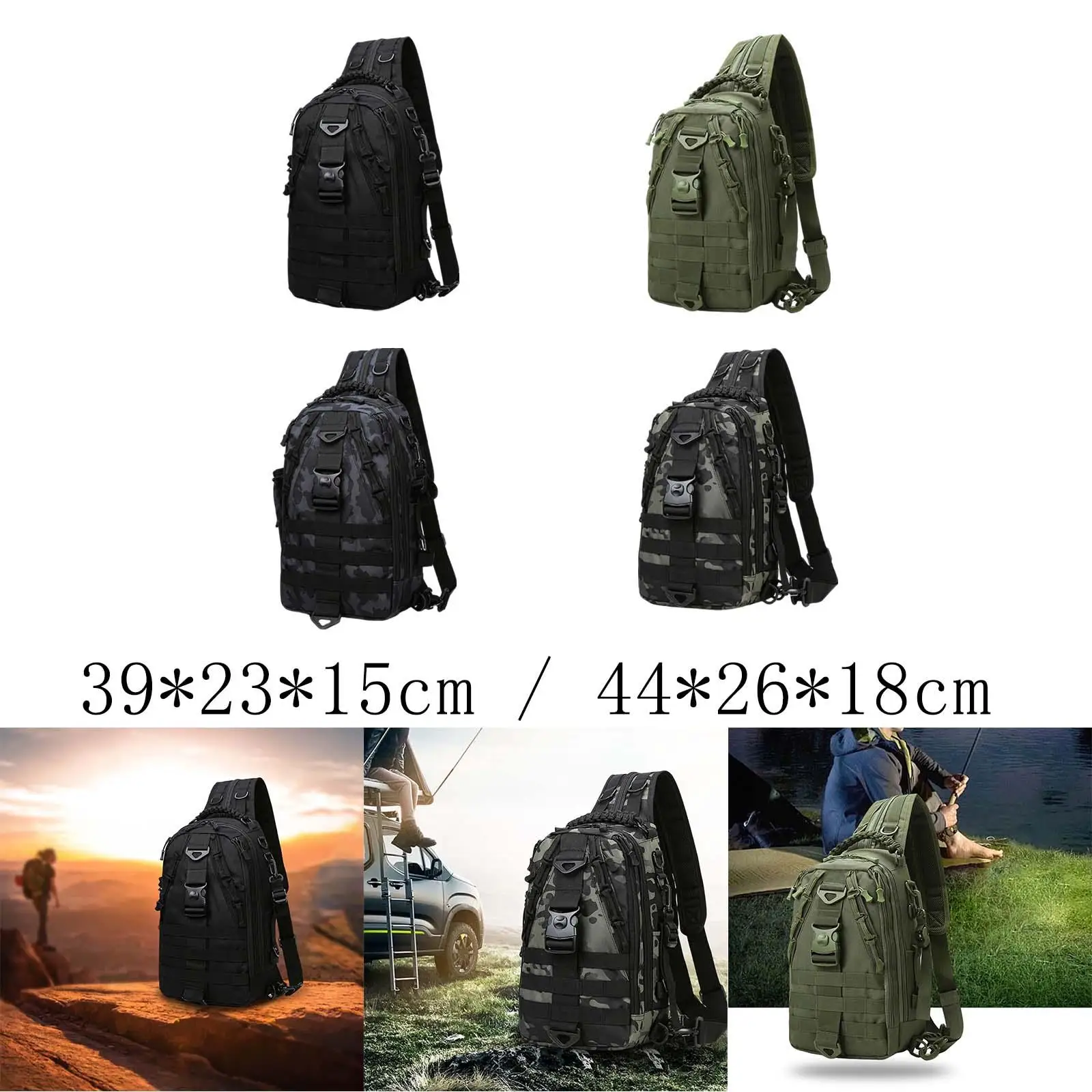 Fishing Backpack Daysack Portable Rucksack with Rod Holders Fishing Tackle Bag for Outdoor Sport Hiking Hunting Camping Fishing