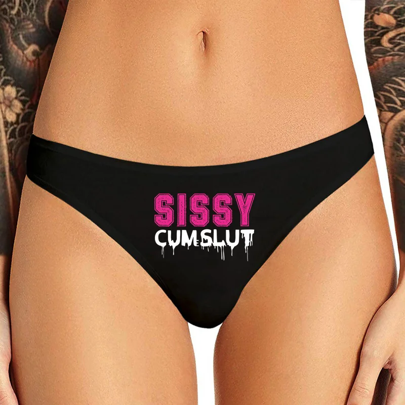 Sissy Lips Print Underwear for Women Cute Underwear for Hotwife Sexy Lips Seamless Thong Underwear Panties for Women Thongs