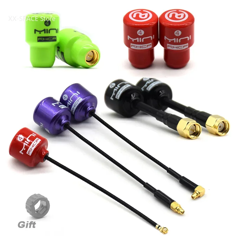 Sf71e7667c69345179b56f8b44afa5a6aO Ramdon color Lollipop 4 High Gain RHCP MINI Antenna 5.8G 2.8dBi SMA RP-SMA MMCX UFL For RC FPV Transmitter Receiver Racing Drone