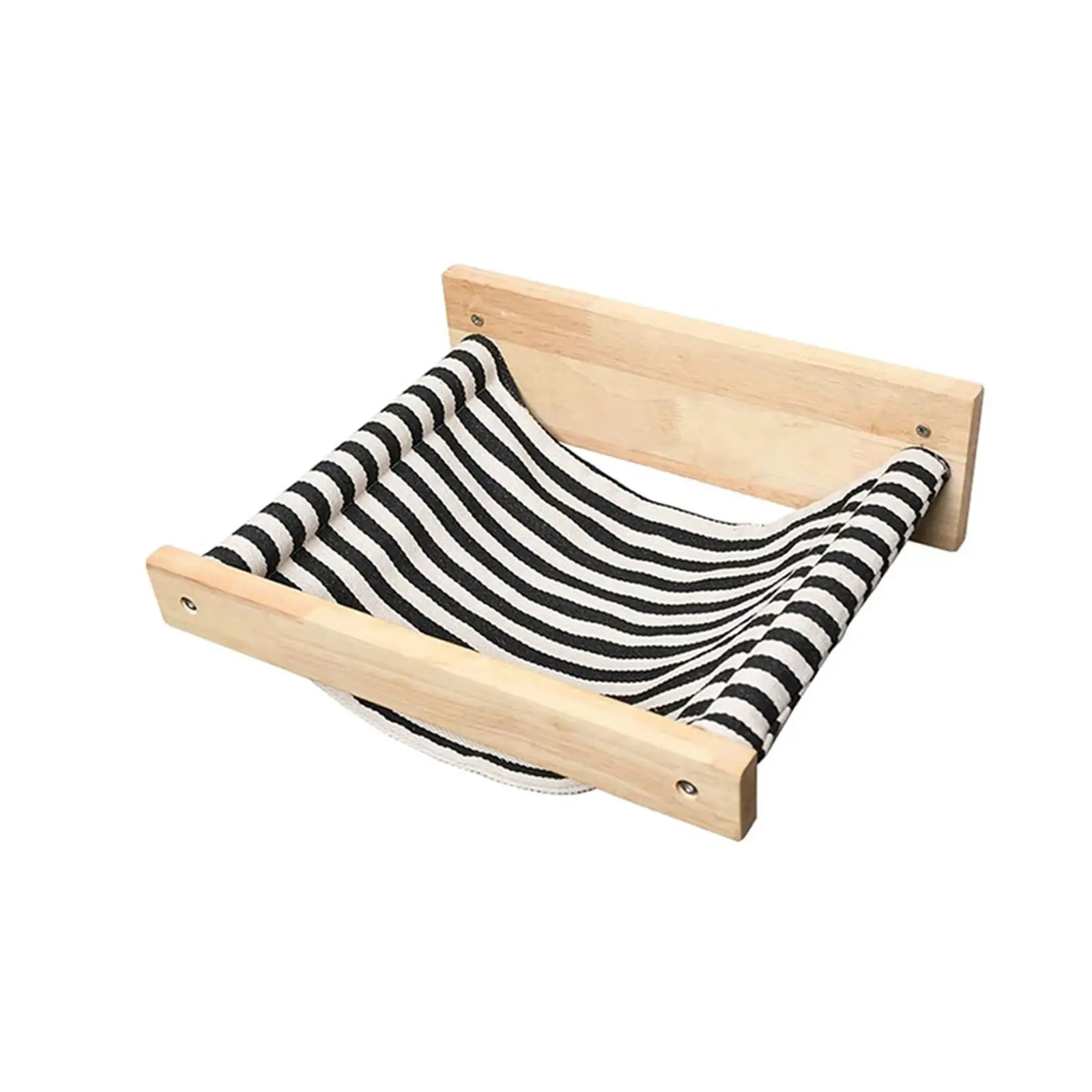 Cat Hammock Wall Mounted Soft Comfortable Lounging Modern Sleeping Cat Perches Black Stripe Cat Shelves Kitty Beds Perches