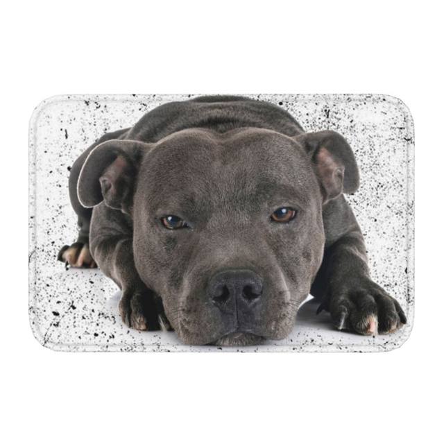 Staffordshire Bull Terrier Dog Mat Kitchen Bath Floor Doormat Outdoor Cute  Love Garage Footpad Carpet Living