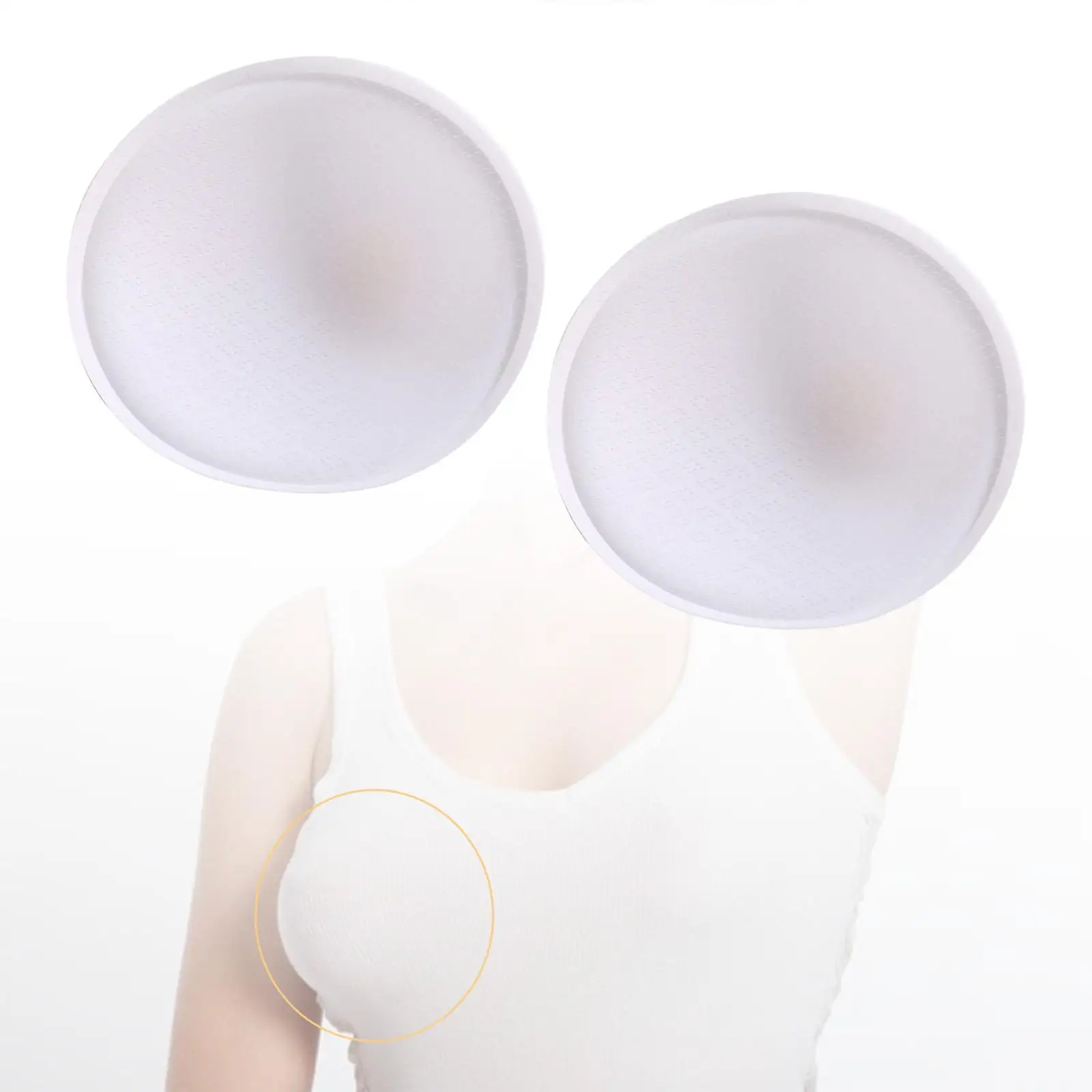 2 Pieces Women Bra Pads Inserts, Sports Bra Cups Inserts Washable Comfy Breathable Replacement Removable for Evening Gowns