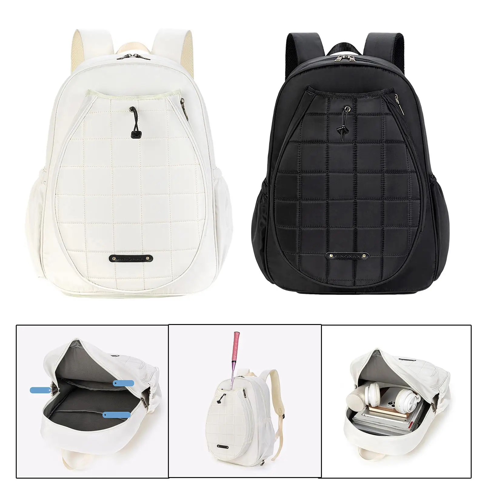 Tennis Backpack Tennis Bag with Shoe Compartment Portable Fitness Sport Large Racket Bag for Squash Racquet Pickleball Paddles