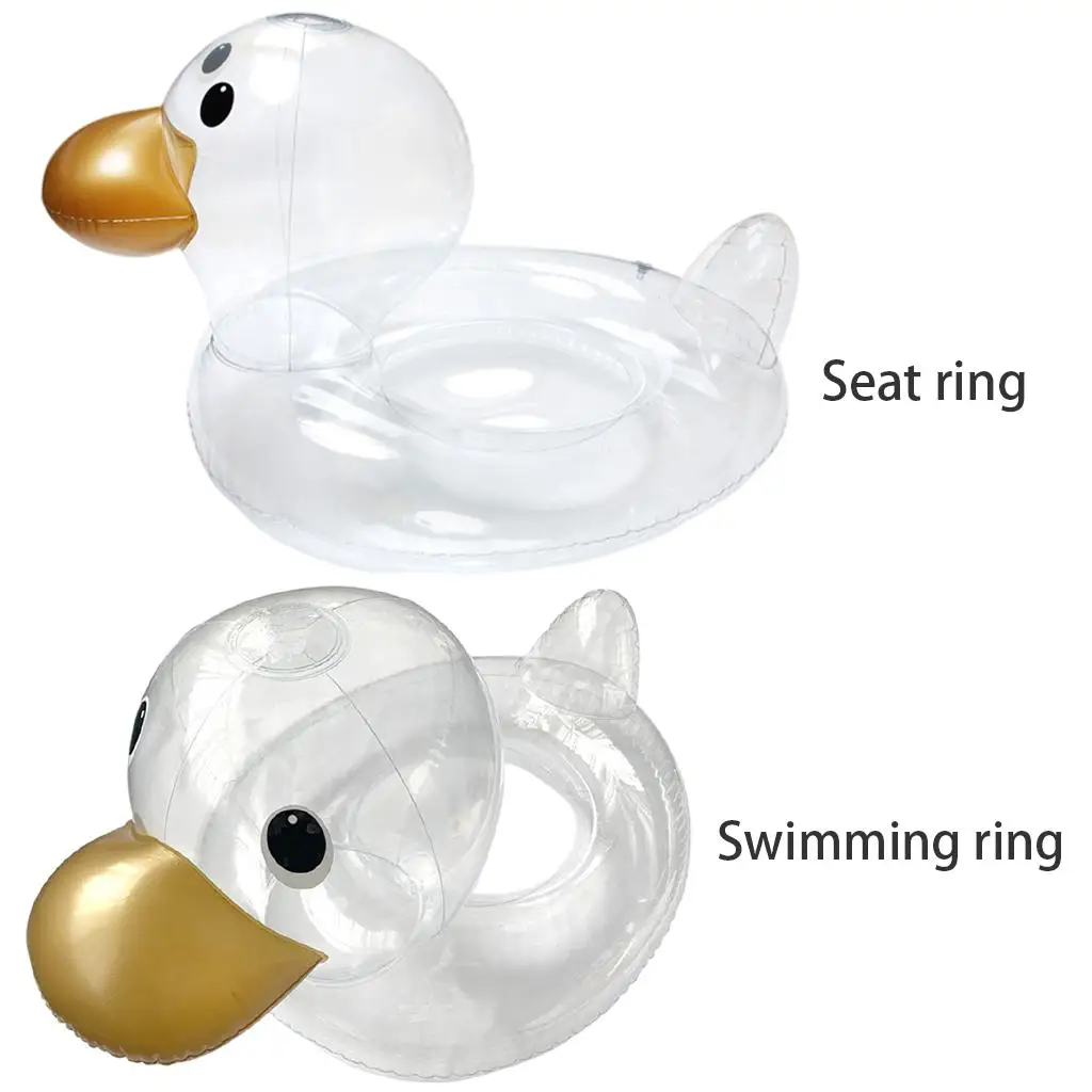 Transparent Inflatable Swimming Float Ring Floating Seat Ring Summer Beach Boat Parties
