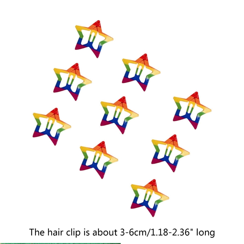 Y2k Regenbogen Farbdesign Mädchen Haarspange Foto Haarnadeln Schöne Haarspange – Detail 6