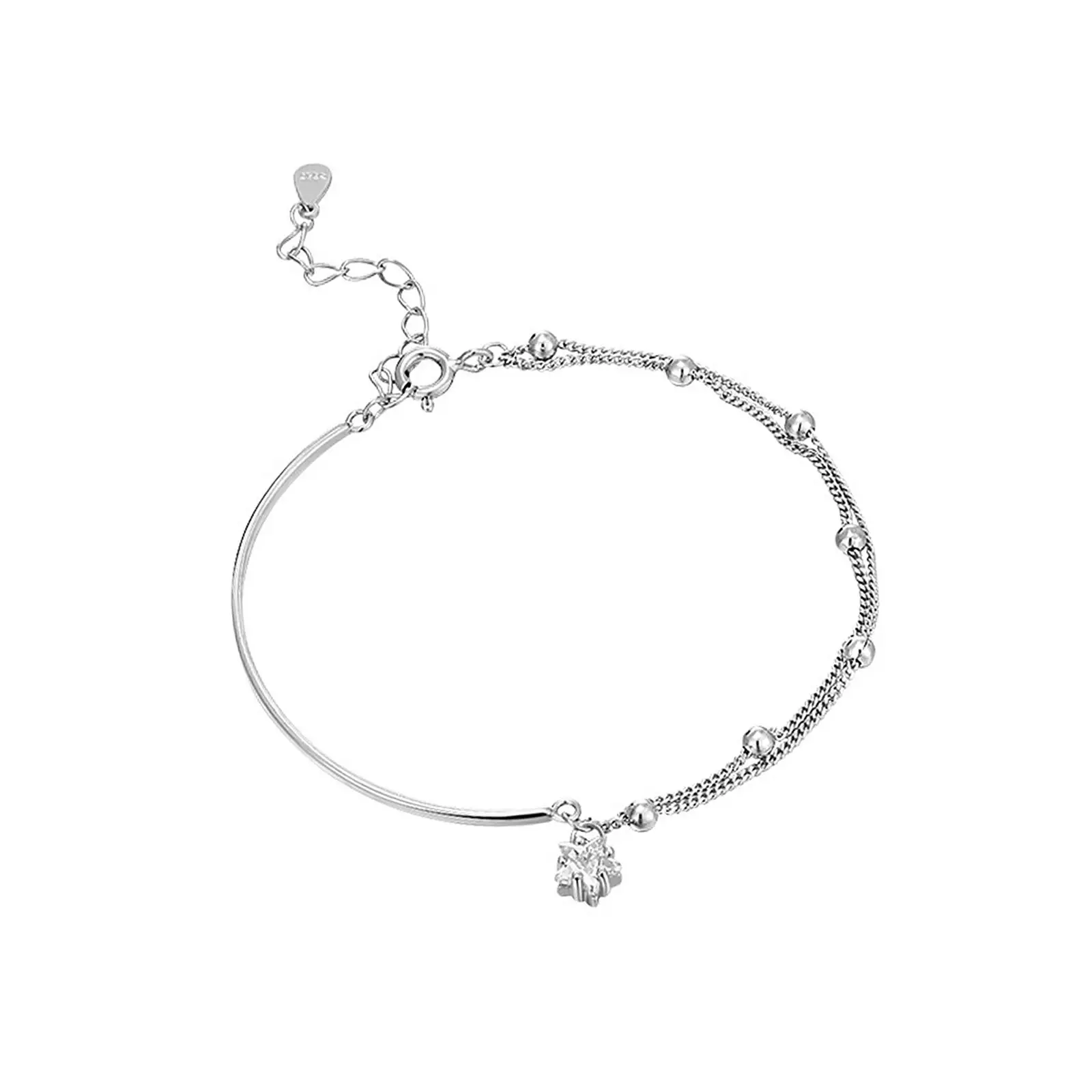 Women Bracelet Fashion Temperament Ladies Elegant Accessories Silver Star Bracelet for Best Friend Mother Anniversary
