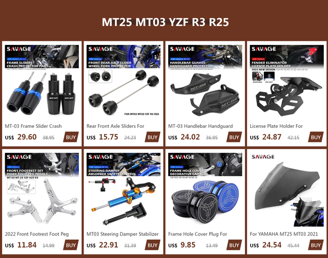 スイングアームプールスライダー,ヤマハfz1 fz6 n/s fz6r yzf r25 r3 r1/s/m r6 r7 r9 mt25  mt03用モーターサイクルアクセサリースタンドネジm6 - AliExpress