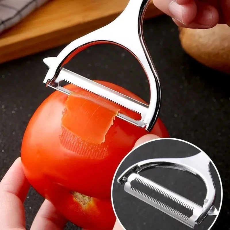 Stainless steel vegetable cutter and peeler – multi-function kitchen gadget for chopping and slicing