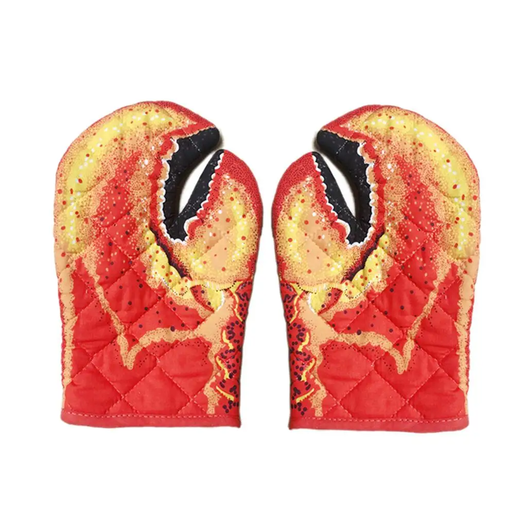 Lobster Claw Oven Mitts Heat Resistant for Oven Cooking Cotton Lining for Baking, Cooking, BBQ Grilling