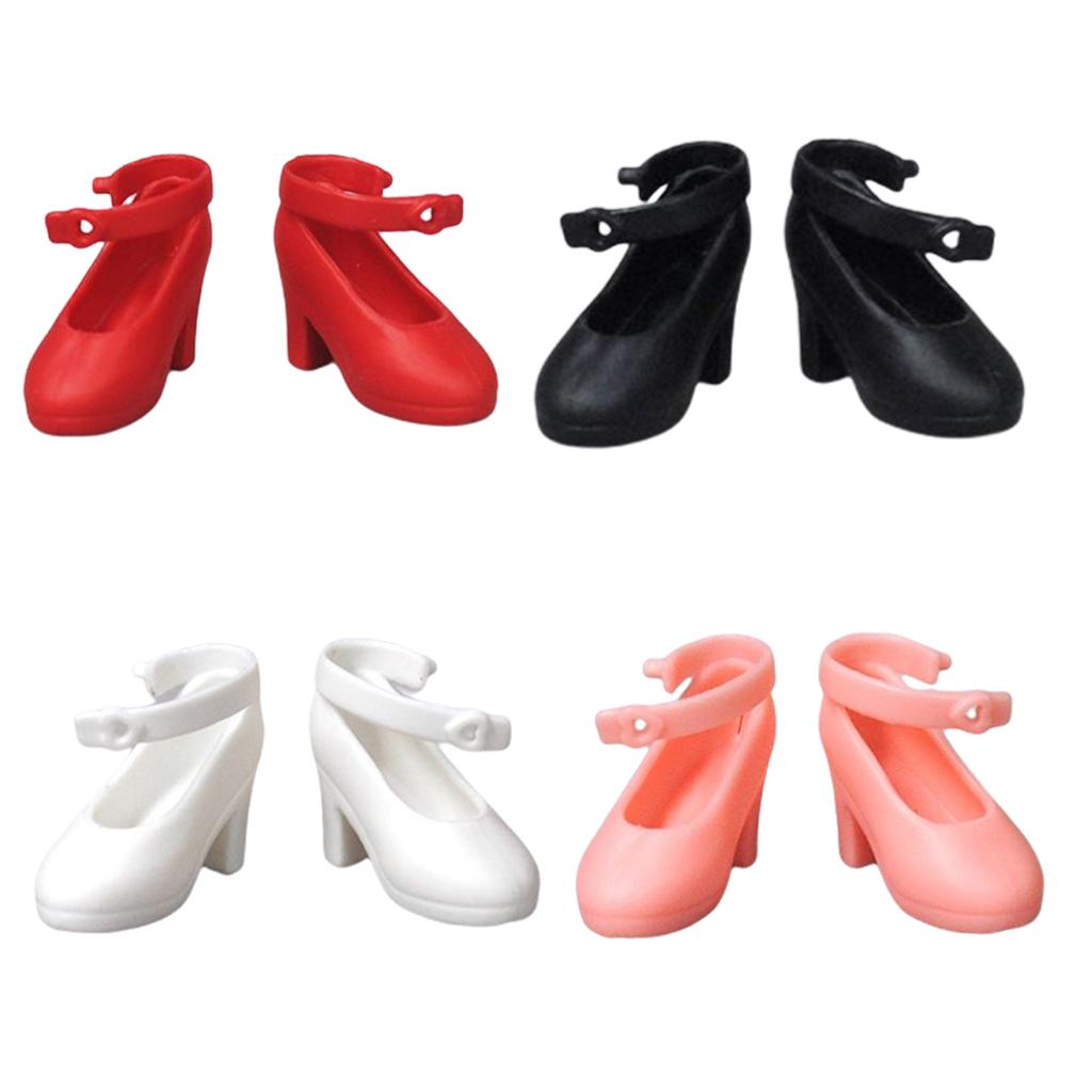 1:6 Fashionable BJD Shoes Plastic High Heel Shoes for BB Blythe SD Dress up Outfits Accs Girl Doll
