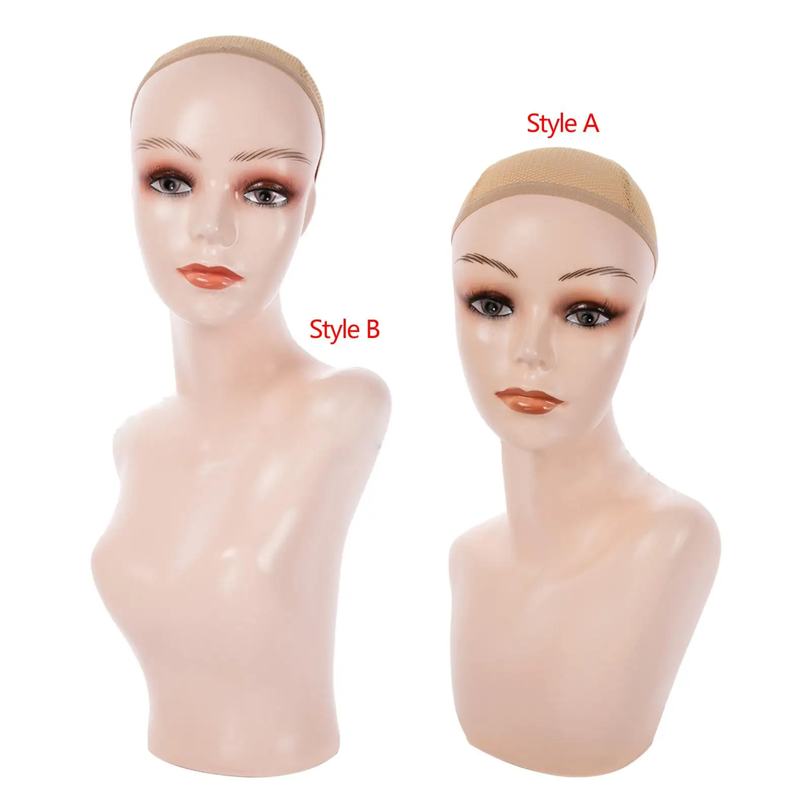Female Mannequin Head Wig Holder Multipurpose Wig Display Model for Jewelry Necklace Wigs Displaying Making Styling Glasses Hats