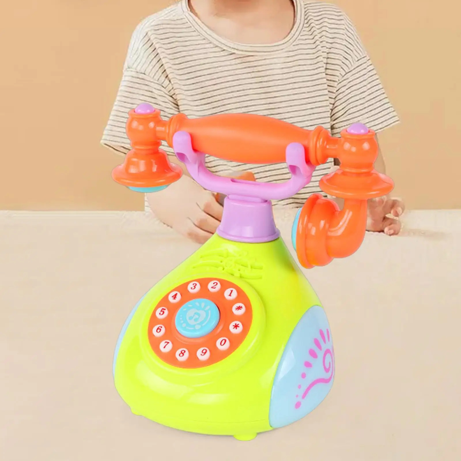 Electric Telephone Landline Toy Parent Child Interactive Toy for Toddlers