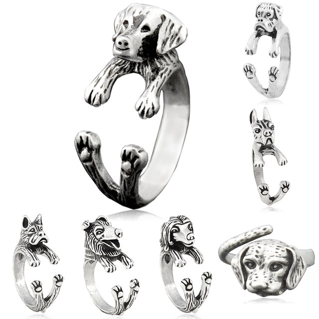 Dog wrap fashion ring