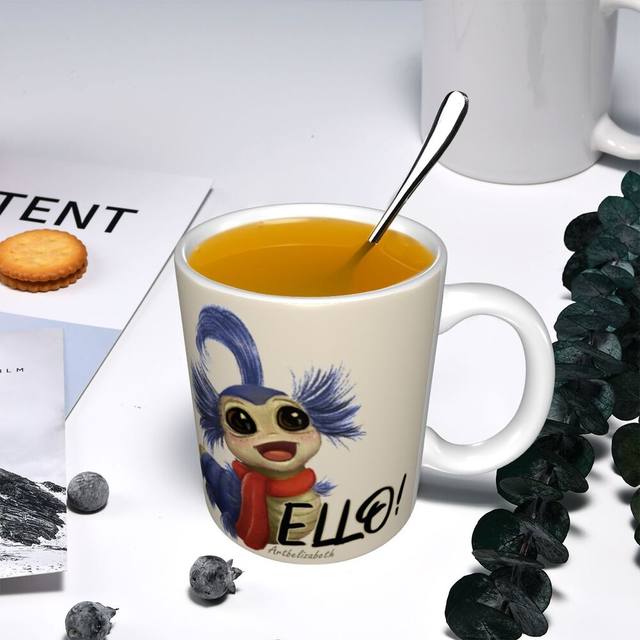 Customized Fantasy Ello Gift Labyrinth Worm Coffee Mug DIY Horror Adventure  Movie Ceramic Tea Milk Cup